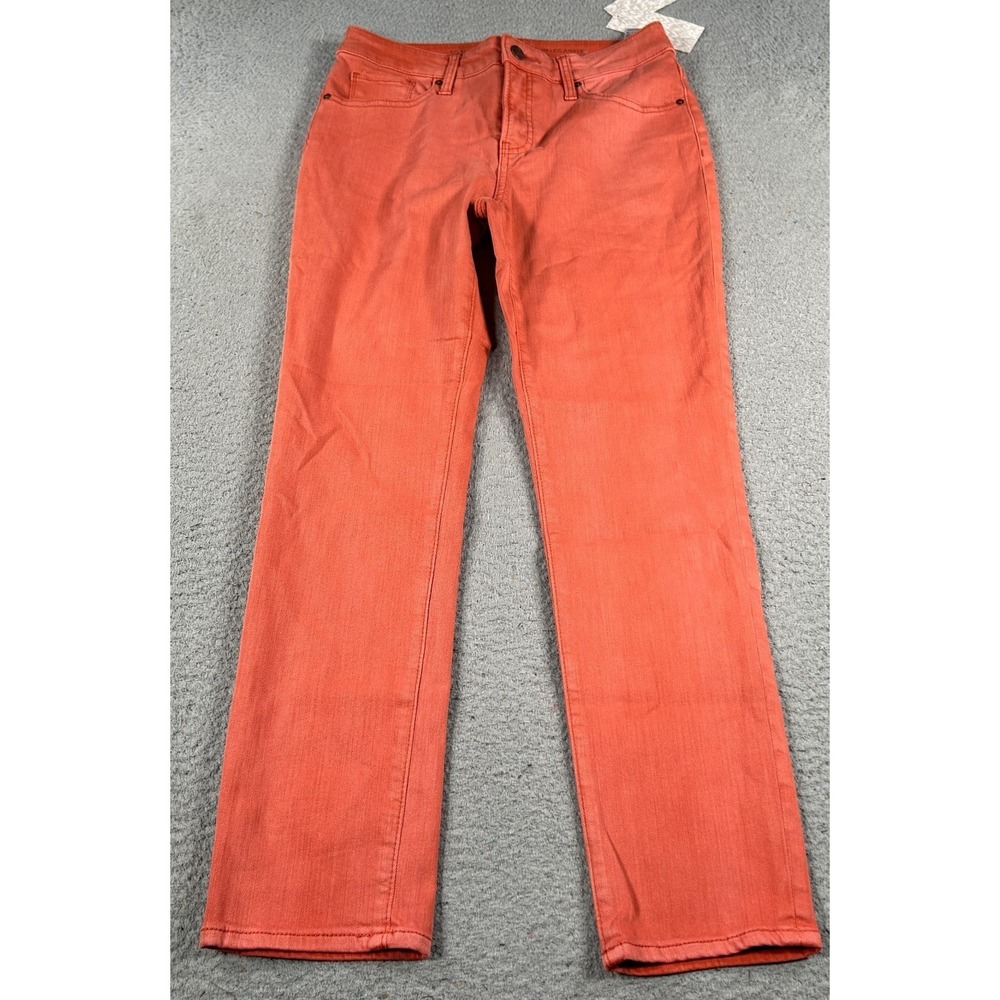 Chico's So Slimming Jeans Women's 0 Orange Girlfriend Skinny Slim Ankle NWT